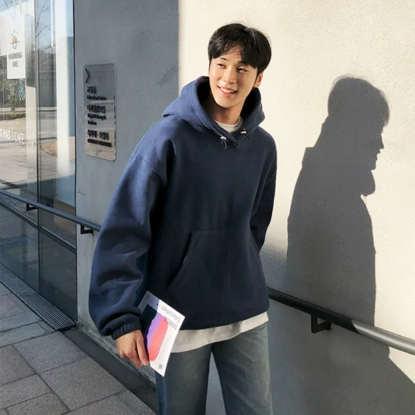 MRCYC autumn and winter new fleece sweatshirt men's hooded Korean loose hoodie ins trend and versatile jacket