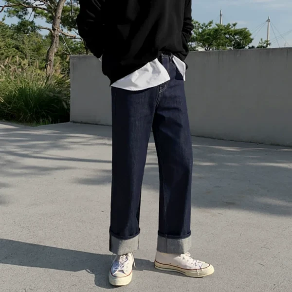 MRCYC Autumn New Jeans Men's Loose Straight Korean Trend Pants Men's Fashion Brand Wide-leg Drap Pants