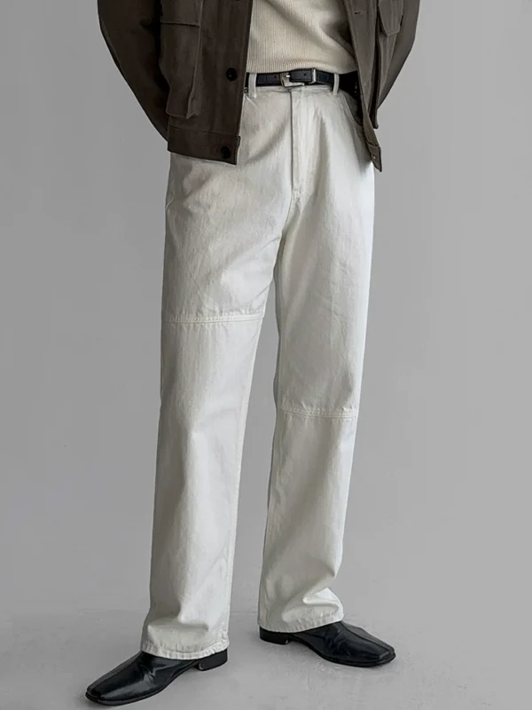 MRCYC old money style straight jeans men's fall and winter loose casual trousers Korean commuter style wide-leg pants