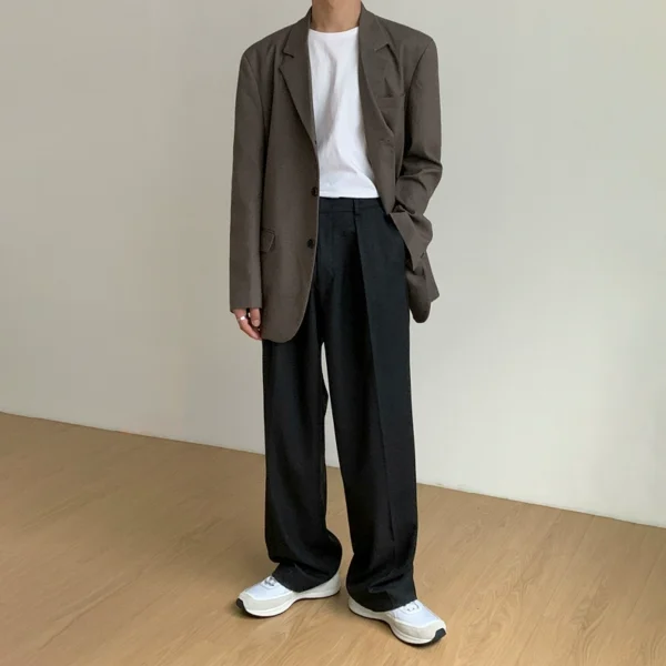 MRCYC draped suit pants men's Korean trend versatile wide-leg pants autumn new straight loose casual pants