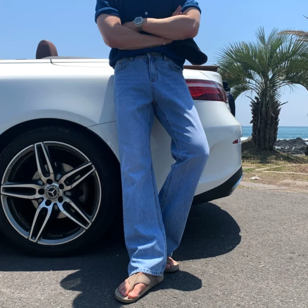 MRCYC Japanese vintage jeans, men's summer Korean version of loose straight pants, casual and versatile, mopping long pants trendy