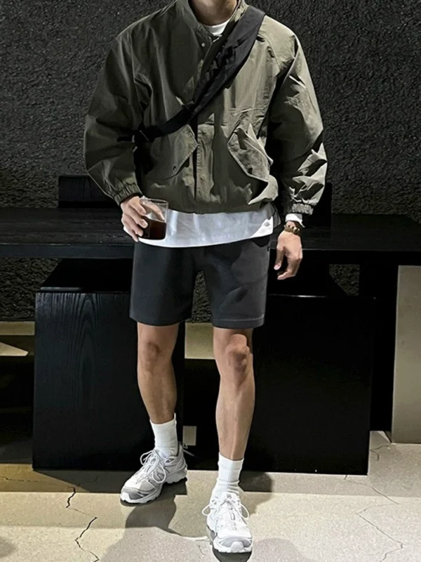 MRCYC Handsome Stand-up Collar Cargo Jacket Men's Spring New Loose Versatile Jacket Korean Trend Sunscreen Top