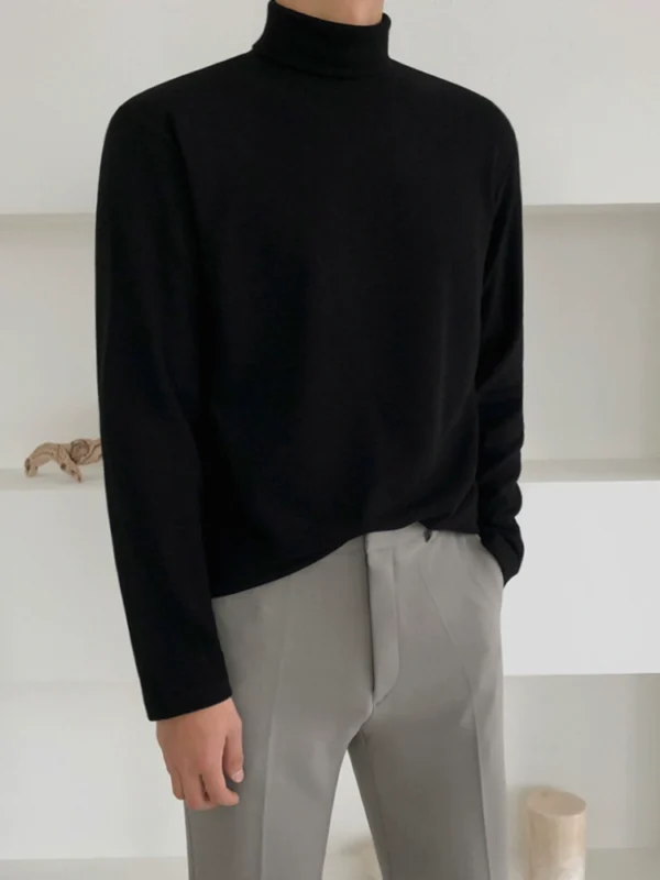 MRCYC Winter Turtleneck Base Jacket Men's Trend Thickened Inner Long Sleeve T-Shirt Korean Loose Men's Top