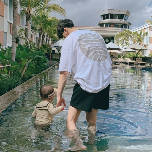 MRCYC Korean Short Sleeve T-Shirt Men's Loose Hong Kong Style Clothes Trendy Fashion Brand Half Sleeve Summer Men's Top Five-quarter Sleeve