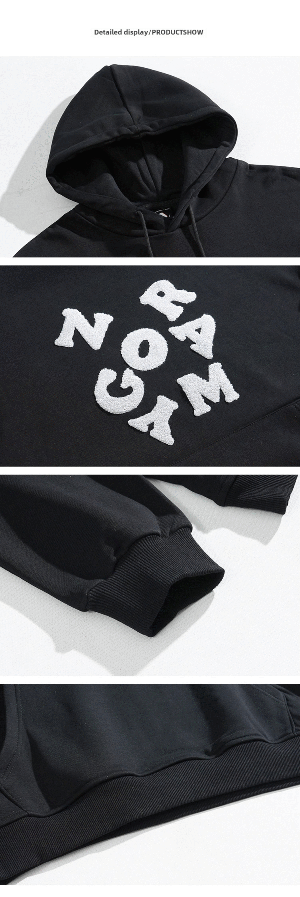 Mrcyc Fashion Hooded Sweatshirt in Fall Korean Fashion Embroidered Long Sleeve Jacket Loose Casual Jumper