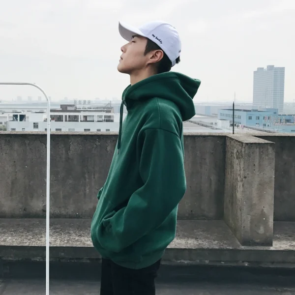 MRCYC Hooded Sweatshirt Men's Suit Headband HatKorean Street Trendy Sleeves Solid Color Letter Embroidered Jacket Autumn